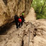 on Mauri e Miki Ferrata Burrone Giovanelli